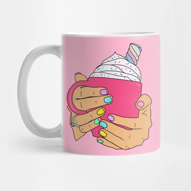 Hands Holding Hot Chocolate by By Diane Maclaine